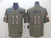 Nike Eagles 11 Carson Wentz 2019 Olive Camo Salute To Service Limited Jersey,baseball caps,new era cap wholesale,wholesale hats